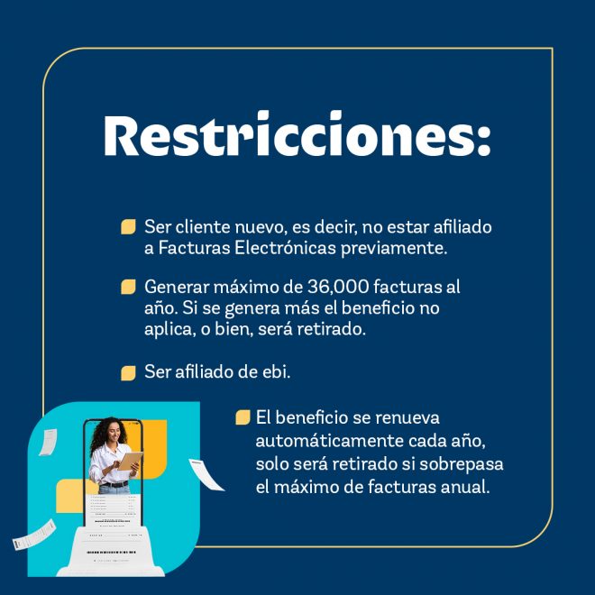 Restricciones Factura electrónica ebi